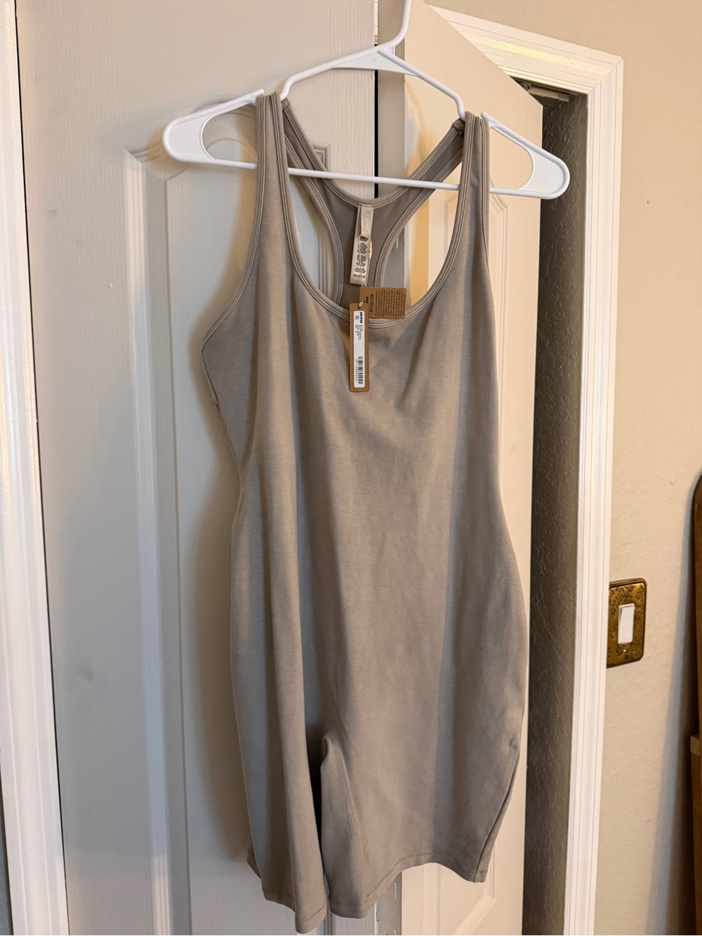 SKIMS outdoor romper in STONE